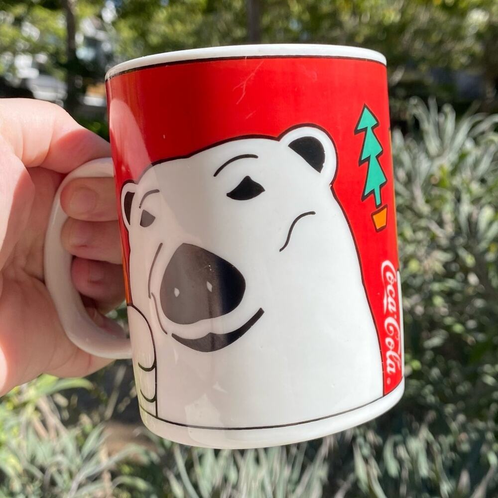 Vintage Coca Cola Gibson Red White Polar Bear Christmas Mug 2000